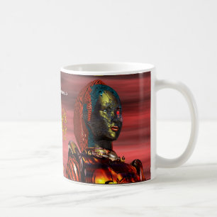 ARES CYBORG PORTRÄTT Red Science fiction Sci-Fi Kaffemugg