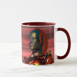 ARES CYBORG PORTRÄTT Red Science fiction Sci-Fi Mugg