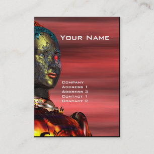 ARES CYBORG,Red Sunset,Science fiction Robotics Visitkort