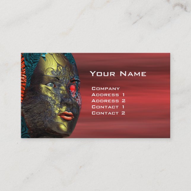 ARES CYBORG Science fiction,Red Gult Visitkort (Framsida)