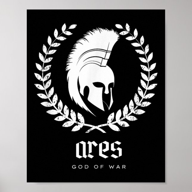 Ares God vid den grekiska mytologin Fantasy i Krig Poster (Framsidan)