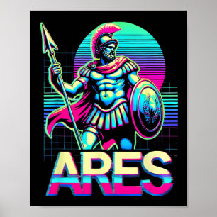 Ares Grekiska Krig gud Warrior Mythology Ancient G Poster