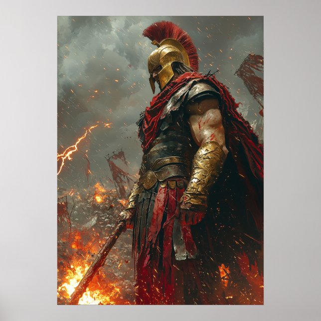Ares, Krigets Gud - Bringer av Strid och Raseri Poster (Framsidan)