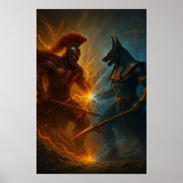 Ares vs Anubis — Ancient Gods Duel Poster