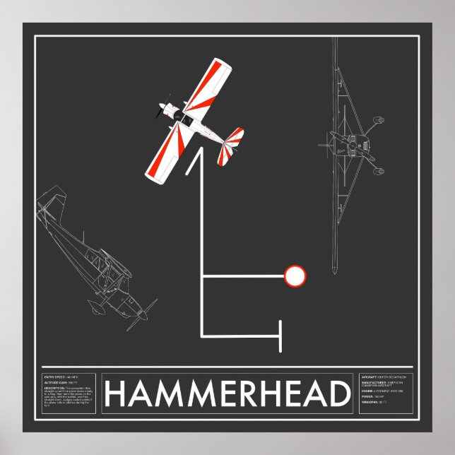 Aresti Aerobatic Hammerhead Toppen Decathlon Poster (Framsidan)