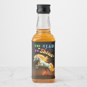 Året att lysa spritflaskor etikett