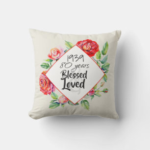 Året Born AGE Birthday Gift for Women Ro Kudde