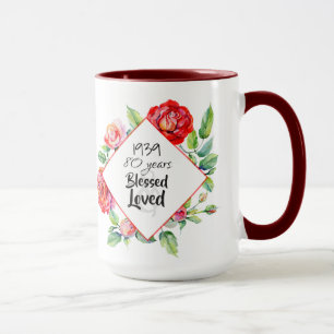 Året Born AGE Birthday Gift for Women Ro Mugg