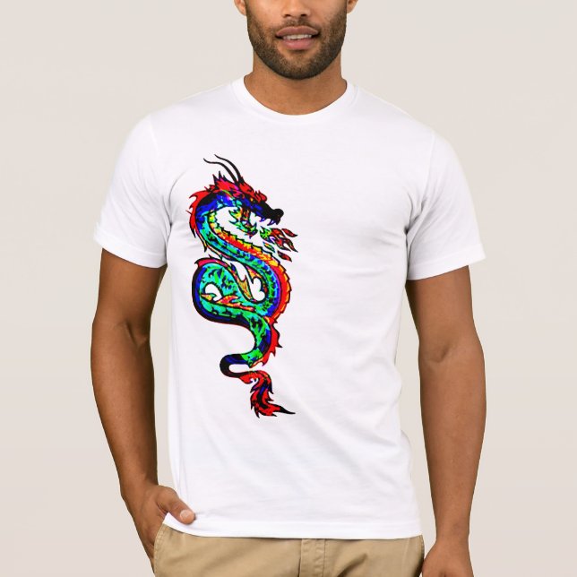 Året Dragon Shirt - Red Chinese Graphic Tee (Framsida)