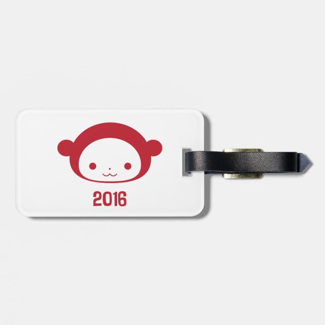 Året för bagagemärket Monkey 2016 Bagagebricka (Baksida Vågrät)