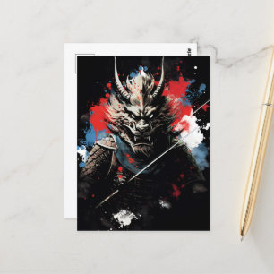 Året för Dragon Samurai Vykort
