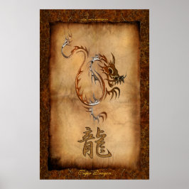 Året för Dragon, Tiger Dragon Art Poster