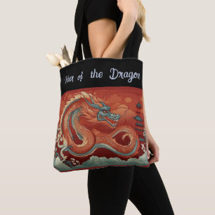 Året för Dragon Tote Bag Tygkasse