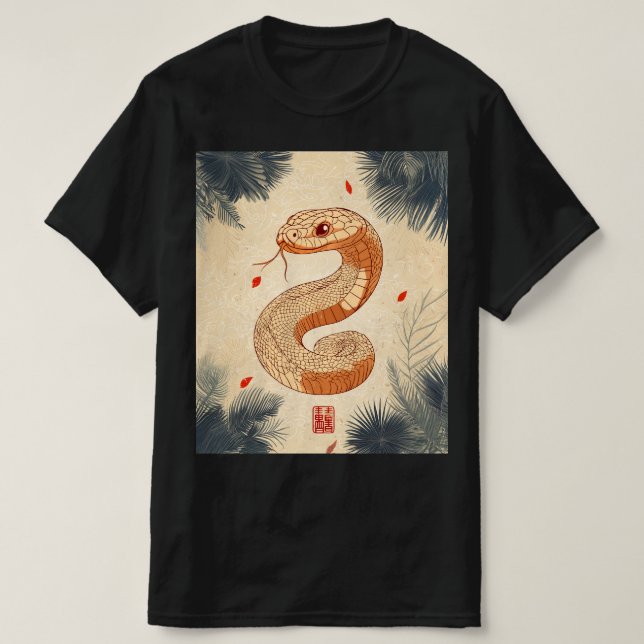 Året för Dubblan av orm Majestic Cobra T Shirt (Design framsida)