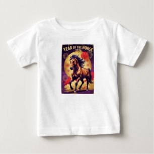 Året för hästens lunarnyår 2026 barnt-shirt t shirt