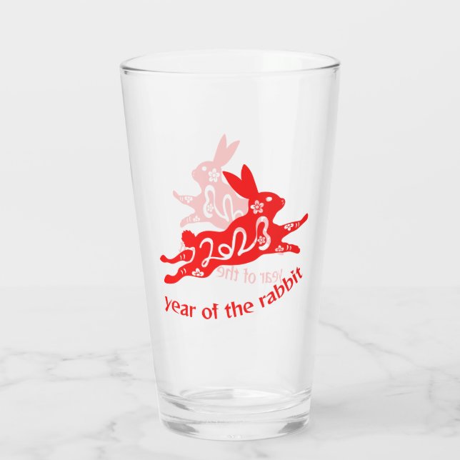 Året för kaninkinesernas nya årstider glaskopp (Baksida)