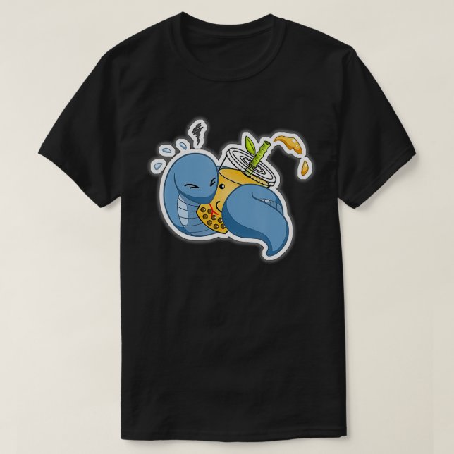 Året för ormen som utlöste ubble Boba Tea Chines T Shirt (Design framsida)