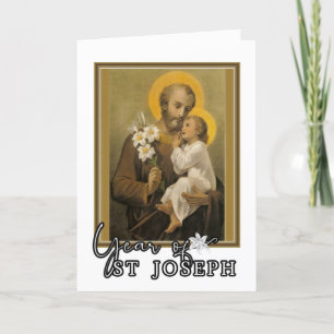 Året för St. Joseph Jesus katolska Religiösan Helgkort