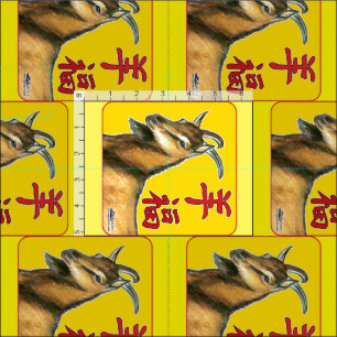 Året Goat-Lycka till! Tyg