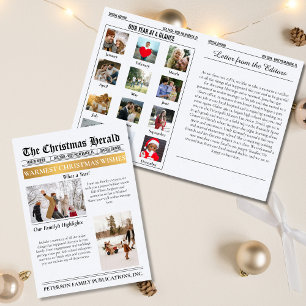 Året i backspegeln Jul Tidning Flerfoton Helgkort