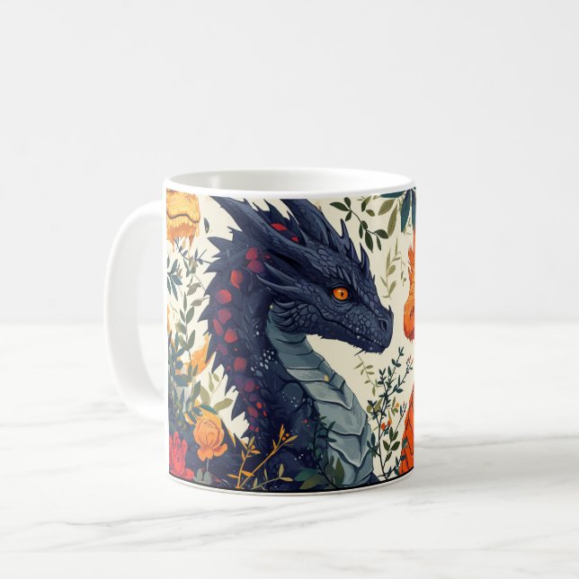 Året i Dragon Kaffe Mugg med drakar (Framsida vänster)