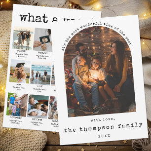 Året i Granska minimalistisk fotojulklapp Julkort