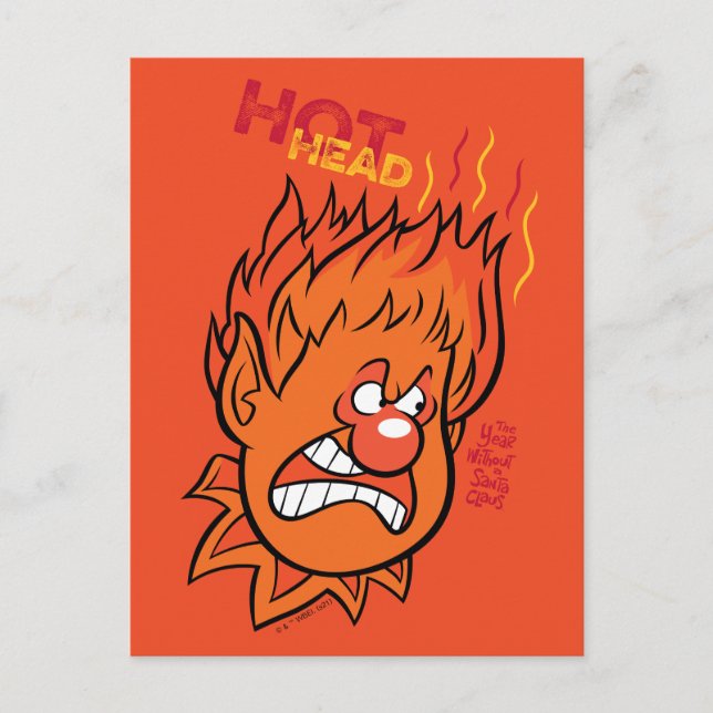 ÅRET UTAN EN TOMTE CLAUS™ | Het Huvud Helg Vykort (Framsida)