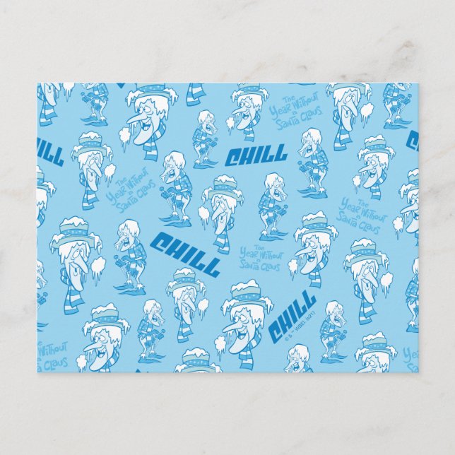 ÅRET UTAN EN TOMTE KLAUS™ Snålis-mönster Helg Vykort (Framsida)