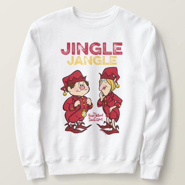 ÅRET UTAN JULTOMTEN™ | Jingle & Jangle Lång Ärmad Tröja (Design framsida)