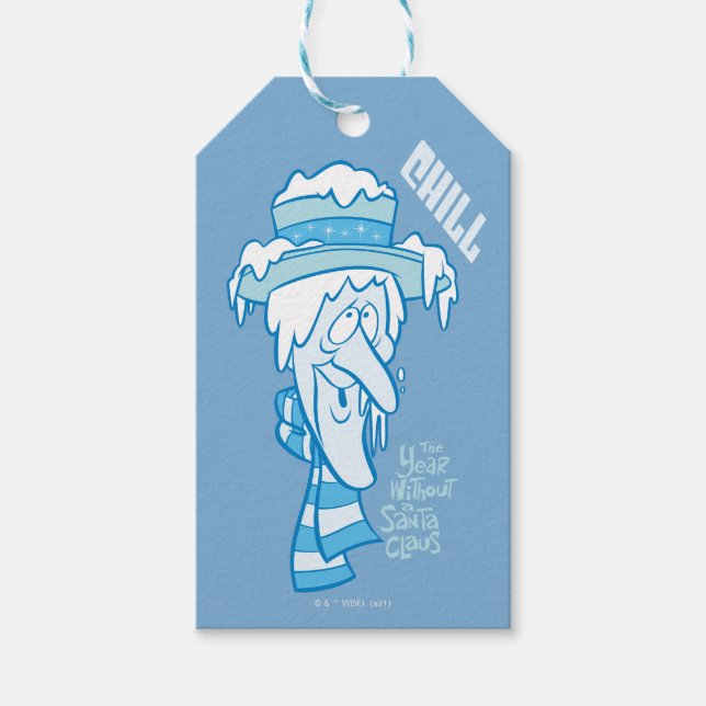 ÅRET UTAN JULTOMTEN™ | Snö Miser Chill Presentetikett (Framsidan)