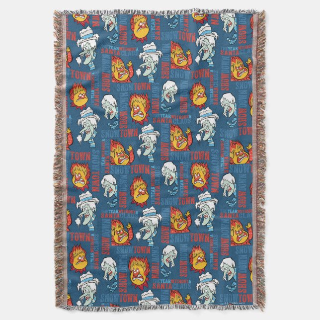 ÅRET UTAN JULTOMTEN™ Snowtown Showdown Filt (Framsidan Vertikal)