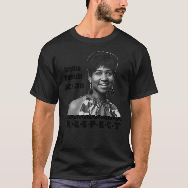 Aretha Franklin 1942-2018 Respect Essential T- T Shirt (Framsida)