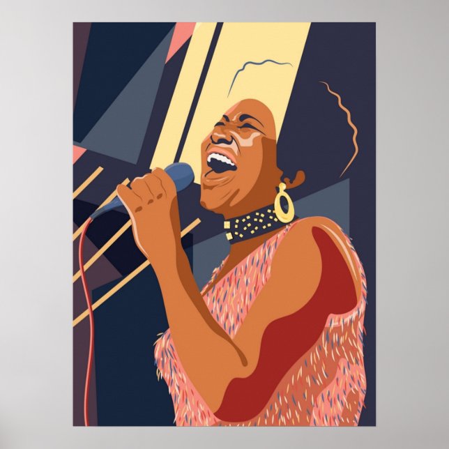 Aretha Franklin porträtt Poster (Framsidan)