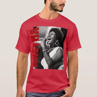 Aretha Franklin Retro Aesthetic Fläkt Art T Shirt