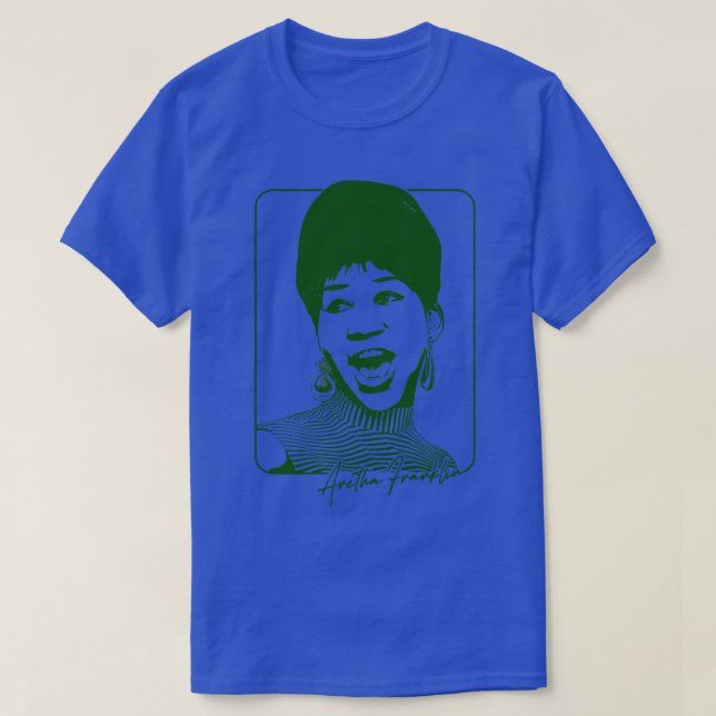 Aretha Franklin Retro Soul Fläkt Design T Shirt (Design framsida)