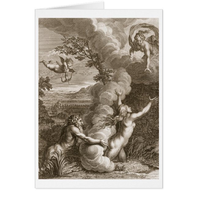 Arethus a förföljs av Alpheus och förvandlas till  Hälsningskort (Framsidan)