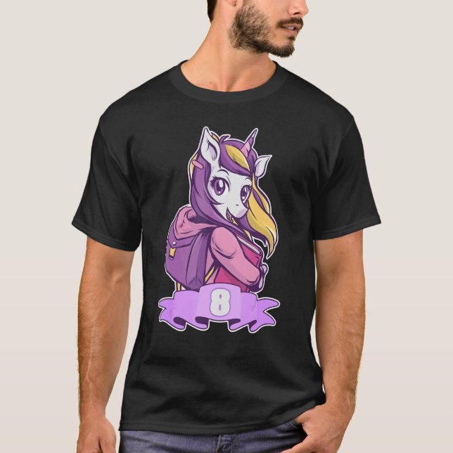 Årets 8-åriga flickskoltid unico t shirt (Framsida)