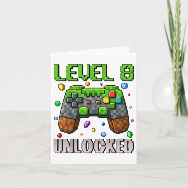 Årets födelsedag 8 olåst 8:e födelsedag Pi Kort (Framsida)