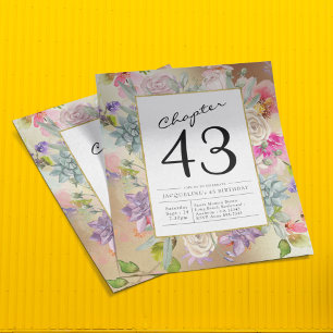 Årets födelsedag i Blommigten Guld Flygblad
