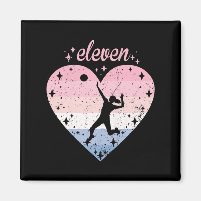 Årets gamla kute Volleyball Birthday Girl Magnet (Framsidan)