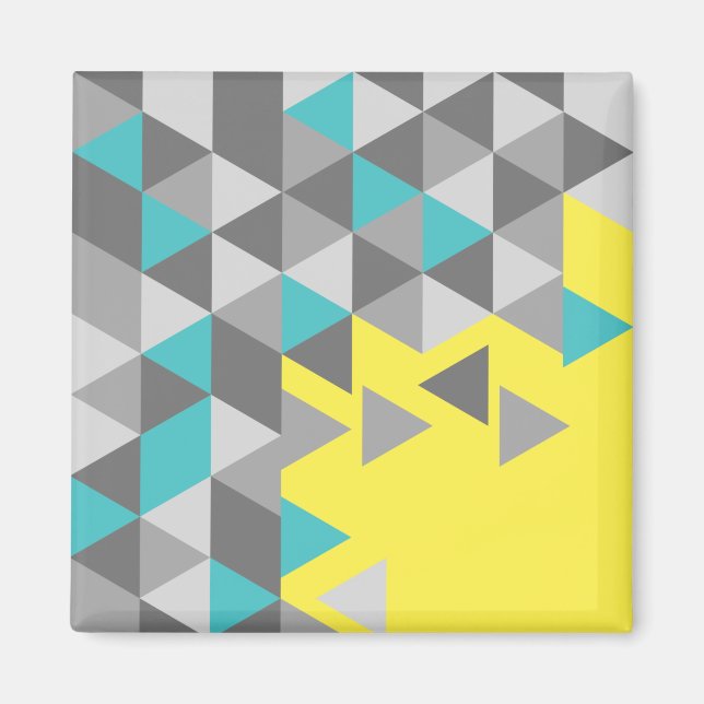 ÅRETS geometriska minimalistiska FÄRG mönster Magnet (Framsidan)