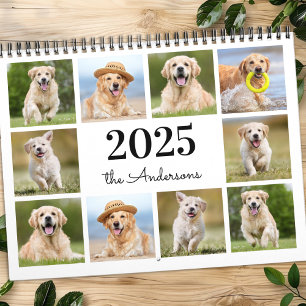 Årets Hund Fotofamilj Pet-Anpassningsbarna Skapar Kalender