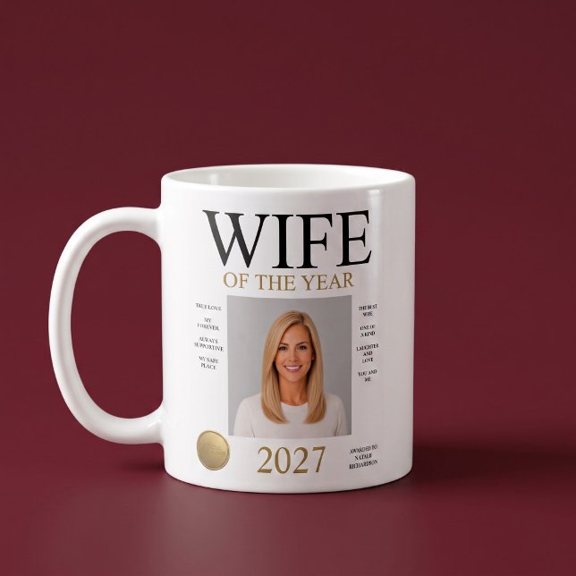 Årets hustru foto kaffemugg (Skapare uppladdad)