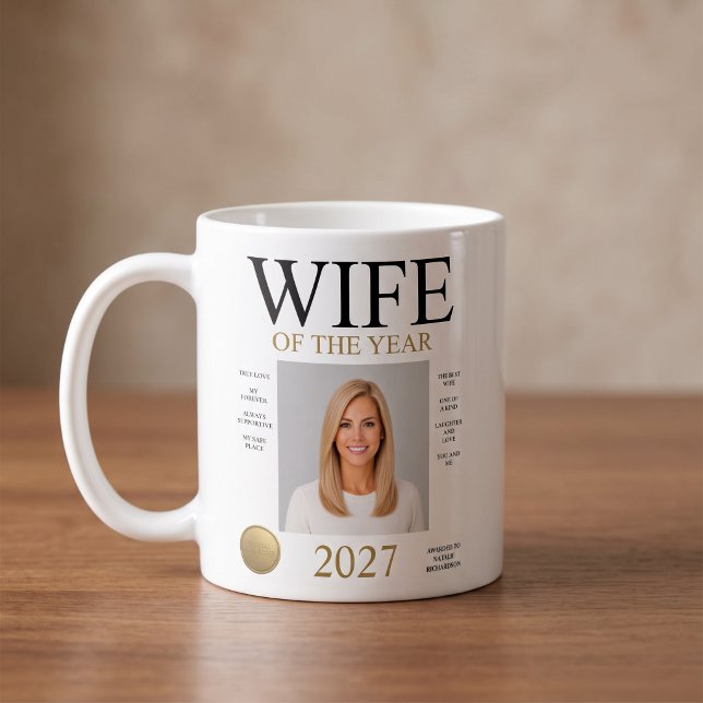 Årets hustru foto kaffemugg (Skapare uppladdad)