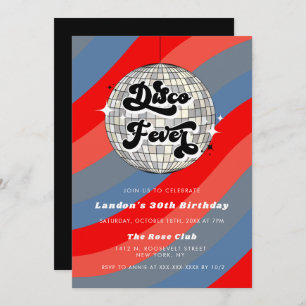 Årets inbjudan till Retro Disco Boll på födelsedag