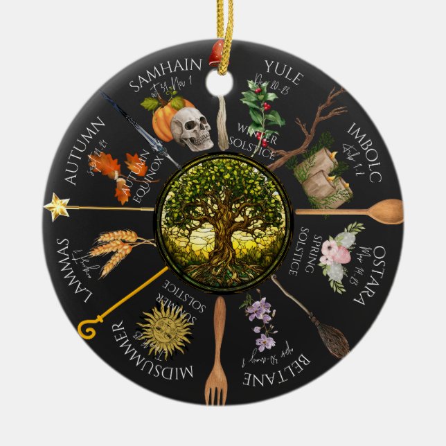 Årets Magickal Wheel Julgransprydnad Keramik (Framsidan)