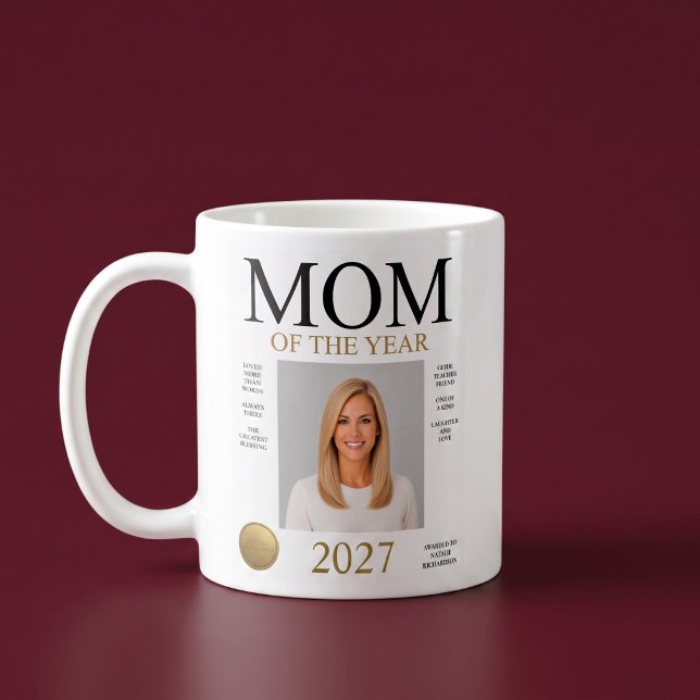 Årets mamma-foto kaffemugg (Skapare uppladdad)