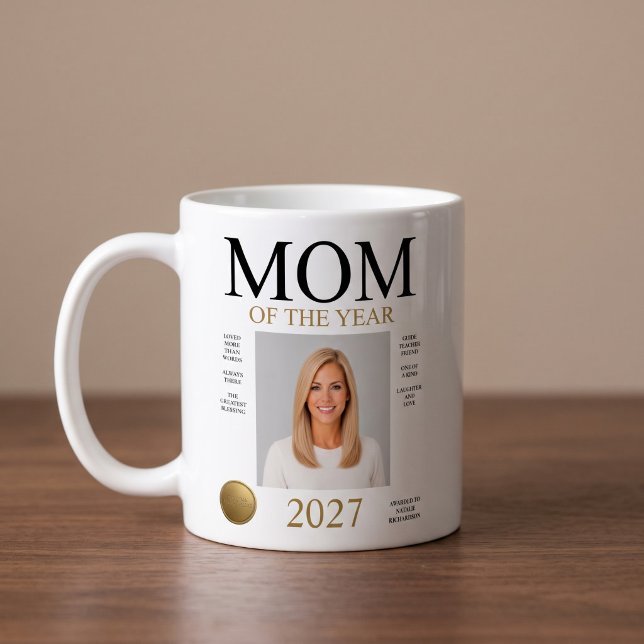 Årets mamma-foto kaffemugg (Skapare uppladdad)