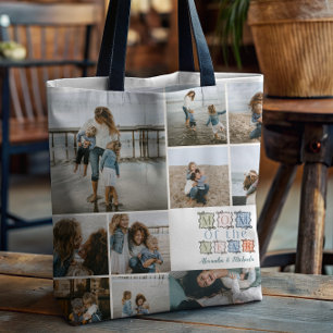 Årets mamma patchwork fotodesign tygkasse