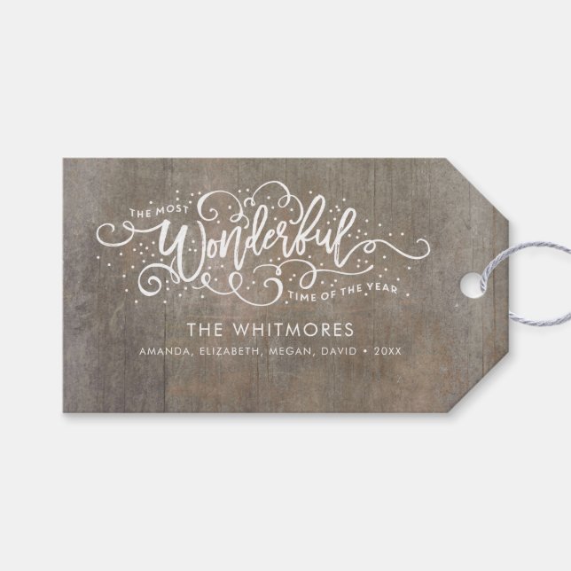Årets mest underbara tid presentetikett (Framsidan (Horisontell))